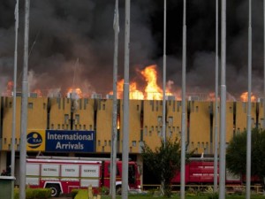 Fire at Jomo Kenyatta Intenational Airport Nairobi