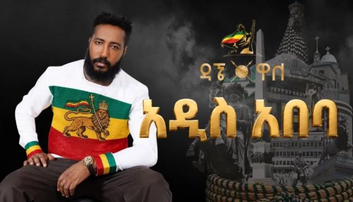 Dagne Wale in Mereja TV artwork for Addis Ababa song