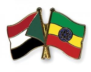 Sudan-Ethiopia flags