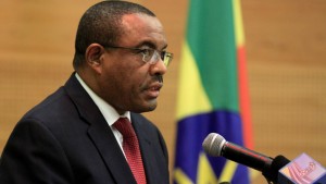 Ethiopia's Prime Minister Hailemariam Desalegn speaks during the resumption of South Sudan negotiations in Addis Ababa